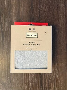 Hunter Kids Boot Socks in Light Gray, Size Large